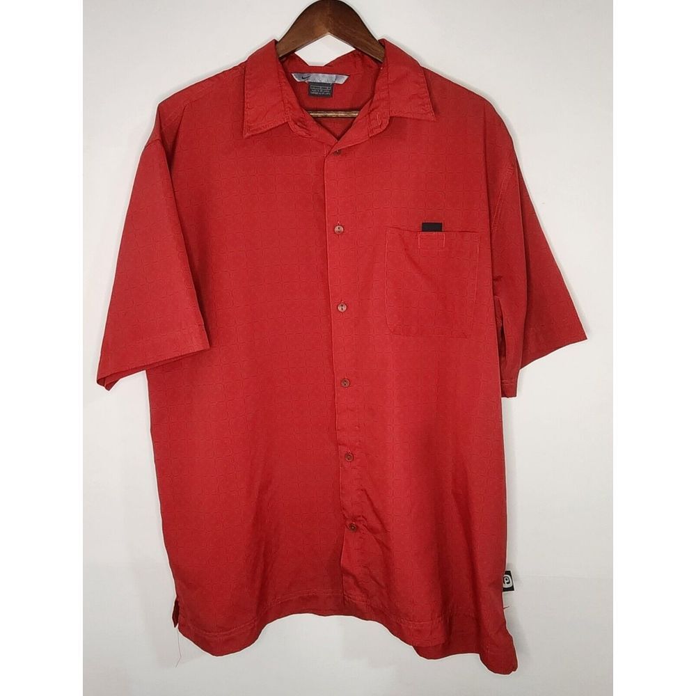 VINTAGE NIKE AIR PRESTO SHORT SLEEVE BUTTON DOWN‎ SIZE L POLYESTER